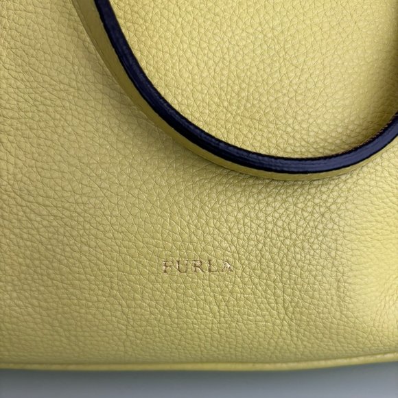 Furla yellow/beige leather tote bag - Picture 3 of 11